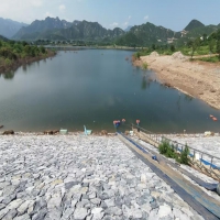北京房山区天开水库抢险排水排涝现场